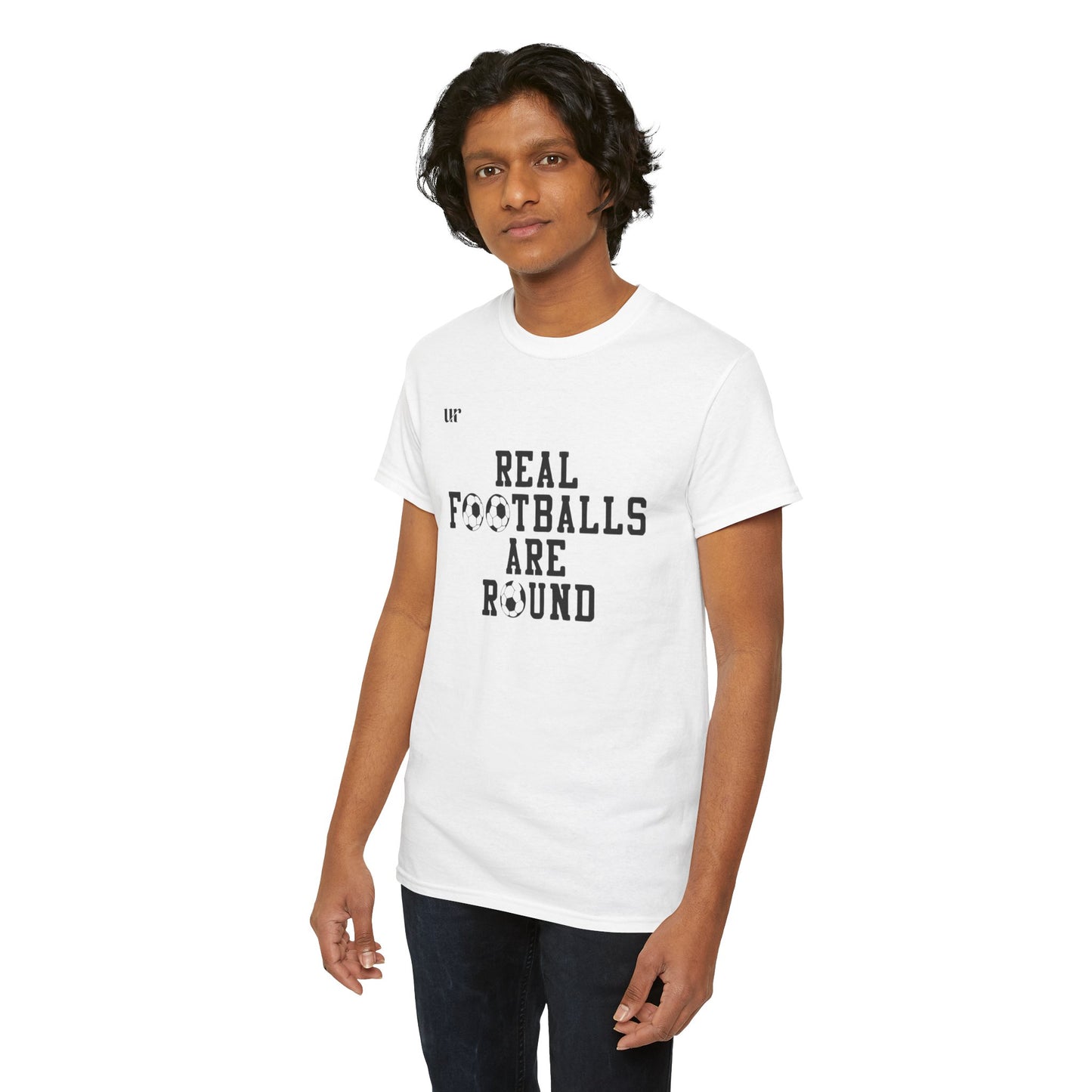 T-shirt REAL FOOTEBALLS ARE ROUND