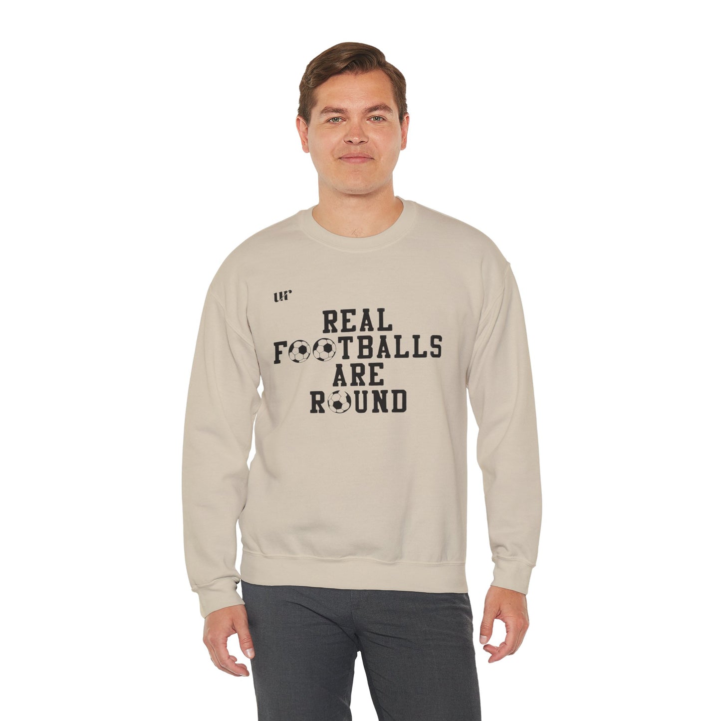 Sweatshirt REAL FOOTEBALLS ARE ROUND