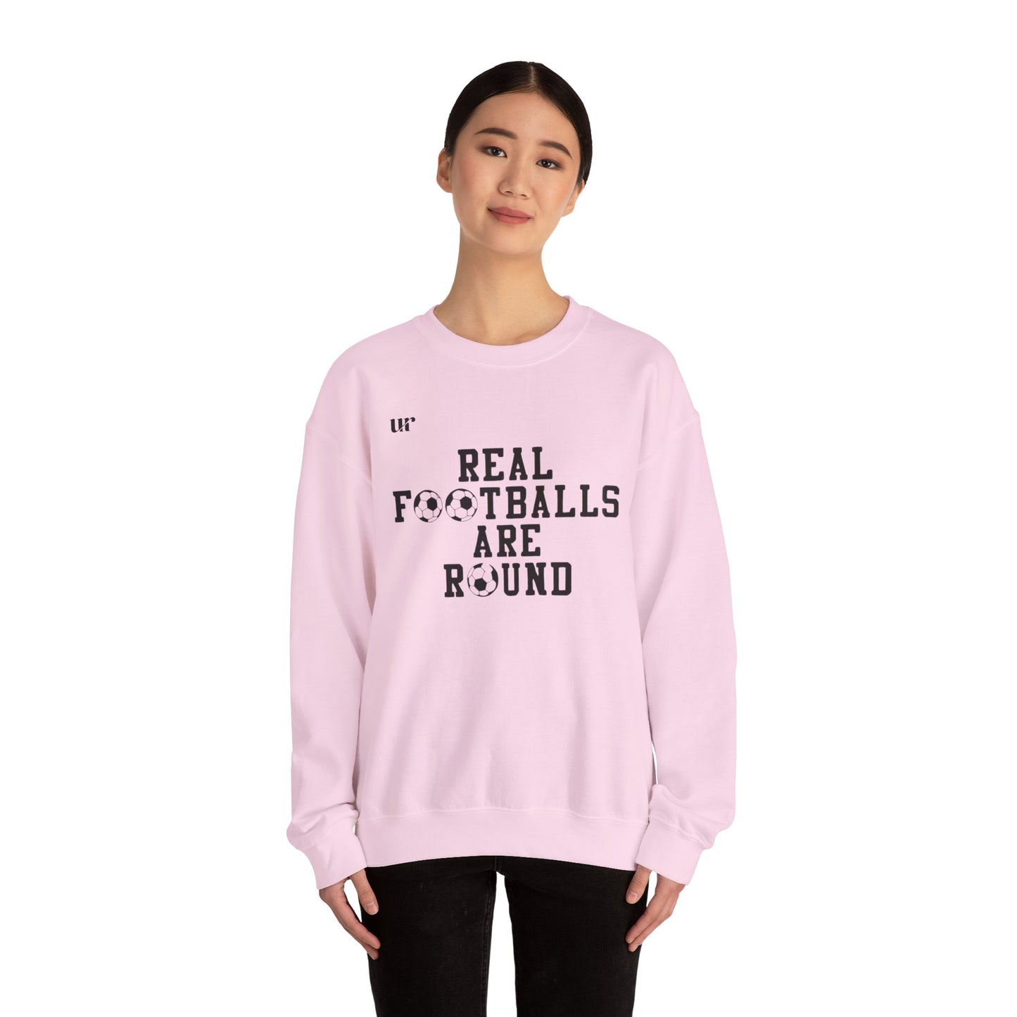 Sweatshirt REAL FOOTEBALLS ARE ROUND