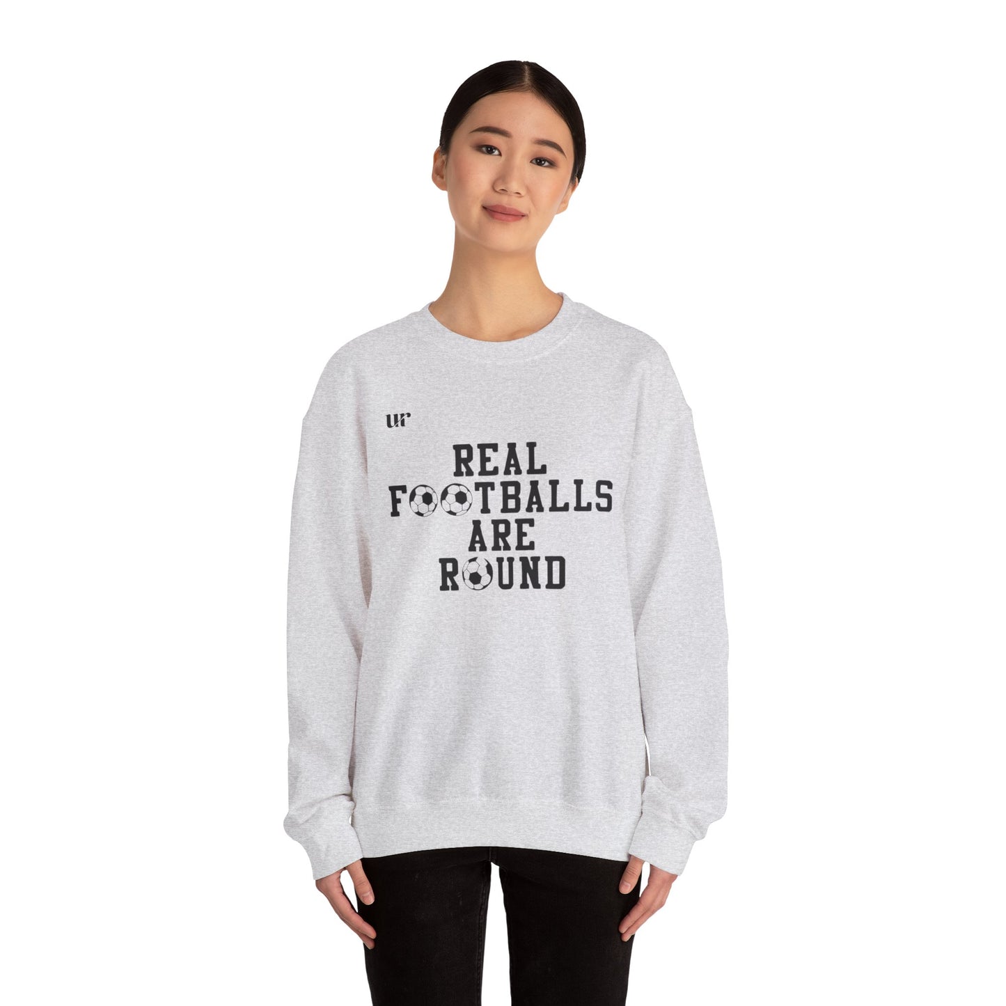 Sweatshirt REAL FOOTEBALLS ARE ROUND