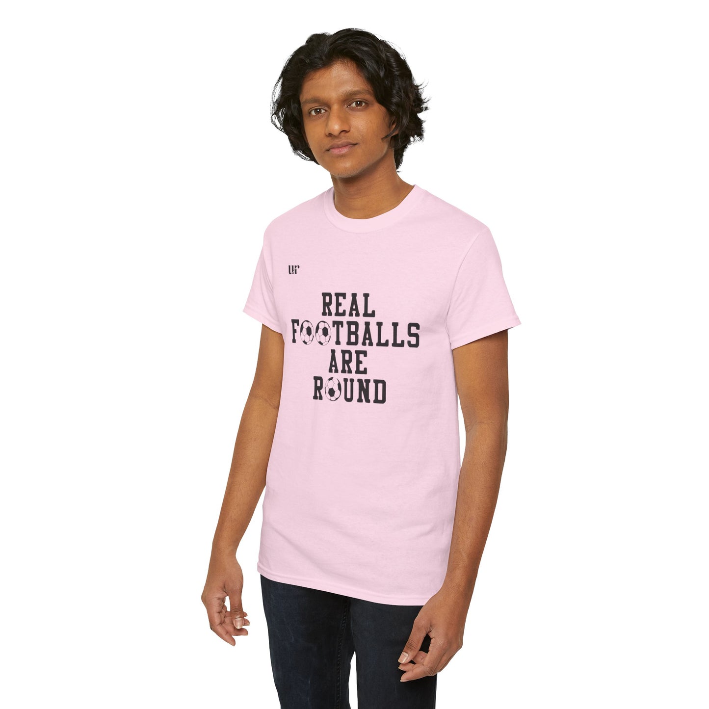 T-shirt REAL FOOTEBALLS ARE ROUND
