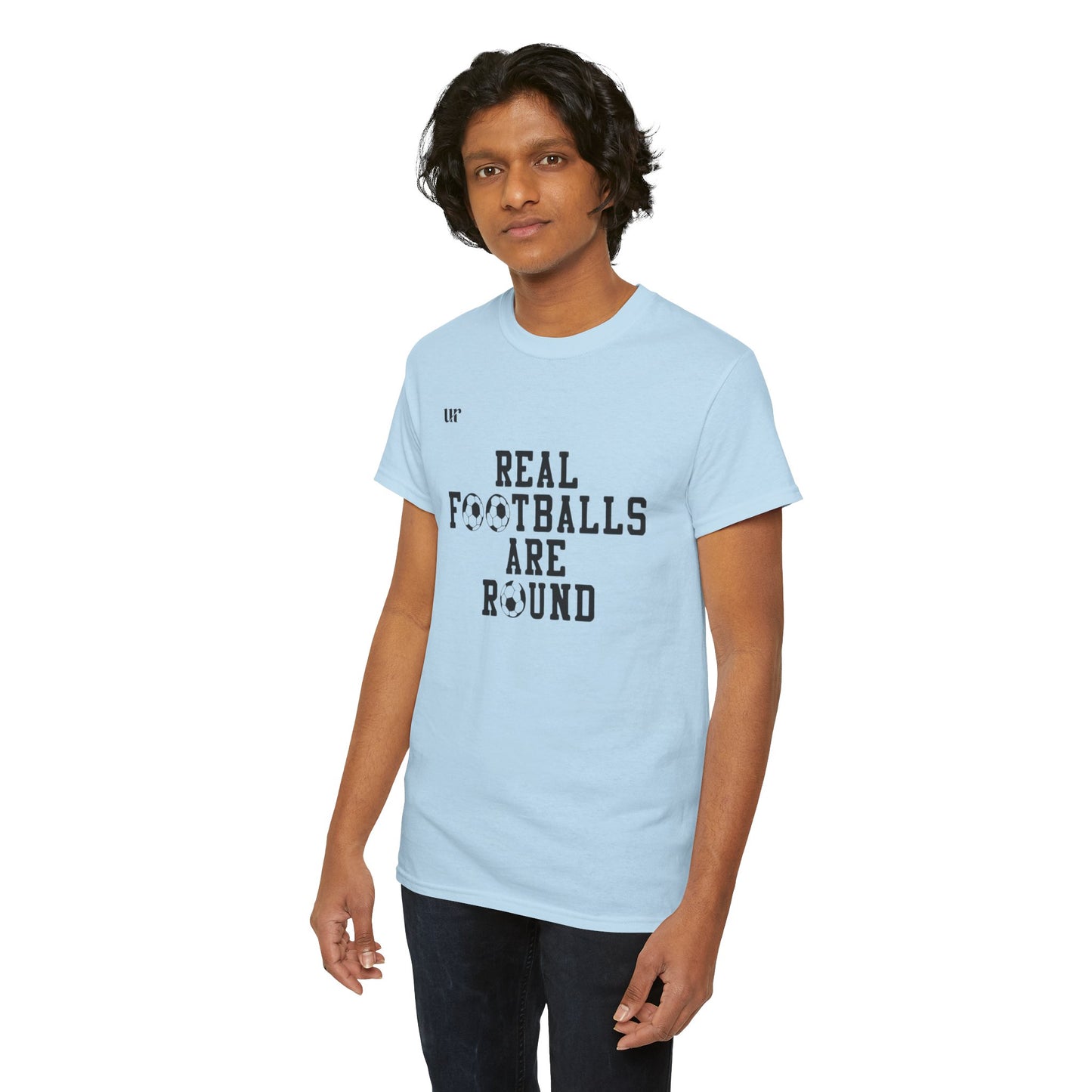 T-shirt REAL FOOTEBALLS ARE ROUND