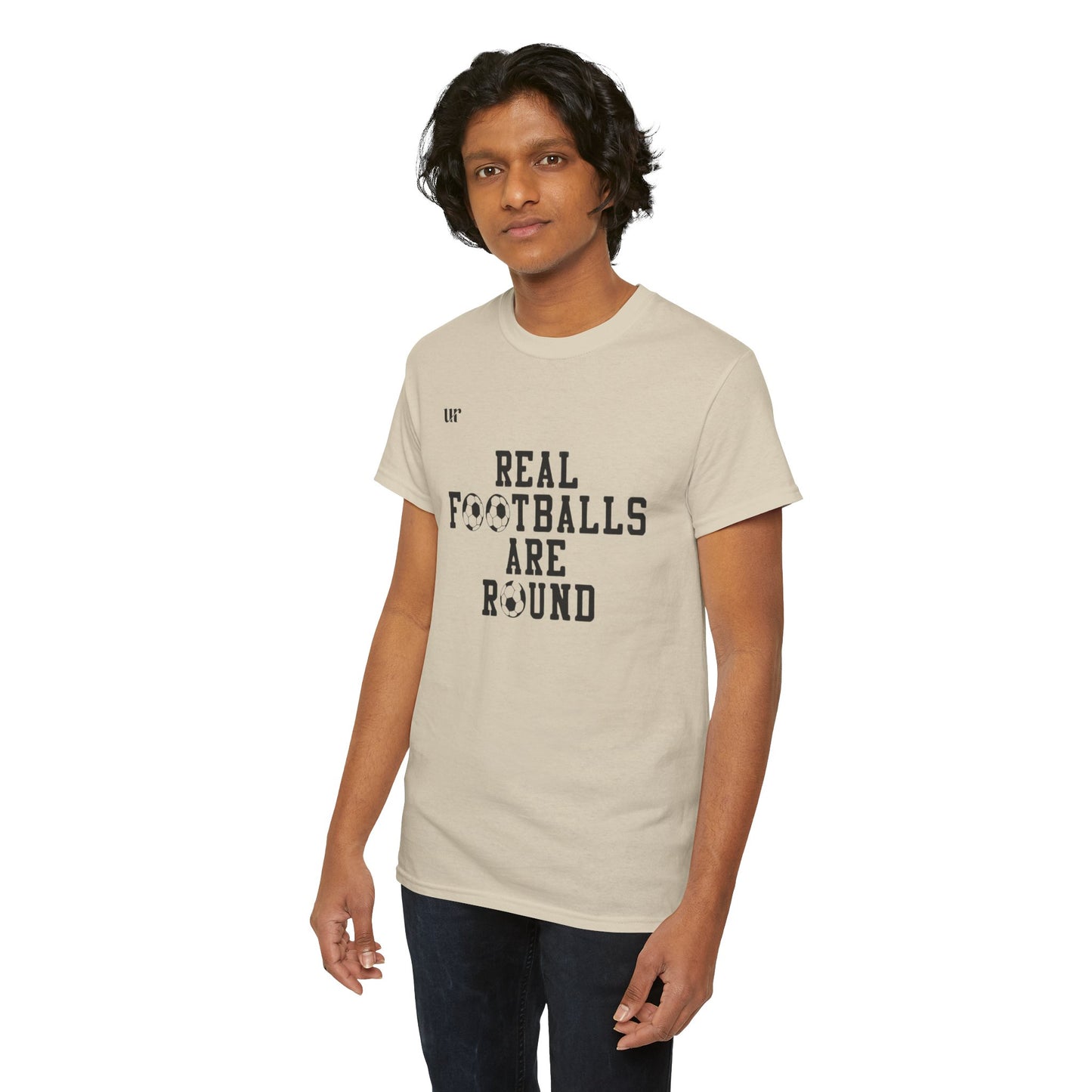 T-shirt REAL FOOTEBALLS ARE ROUND