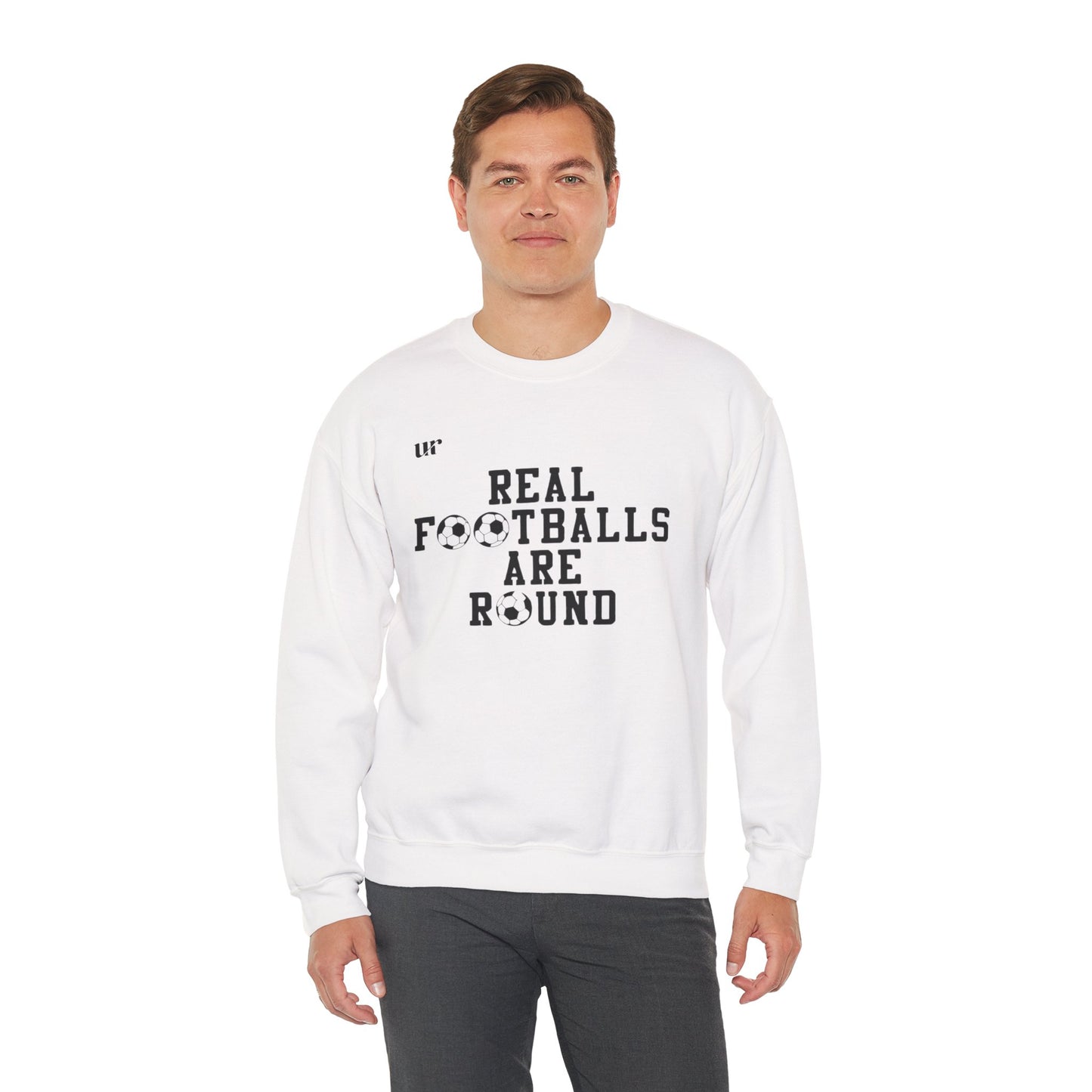 Sweatshirt REAL FOOTEBALLS ARE ROUND